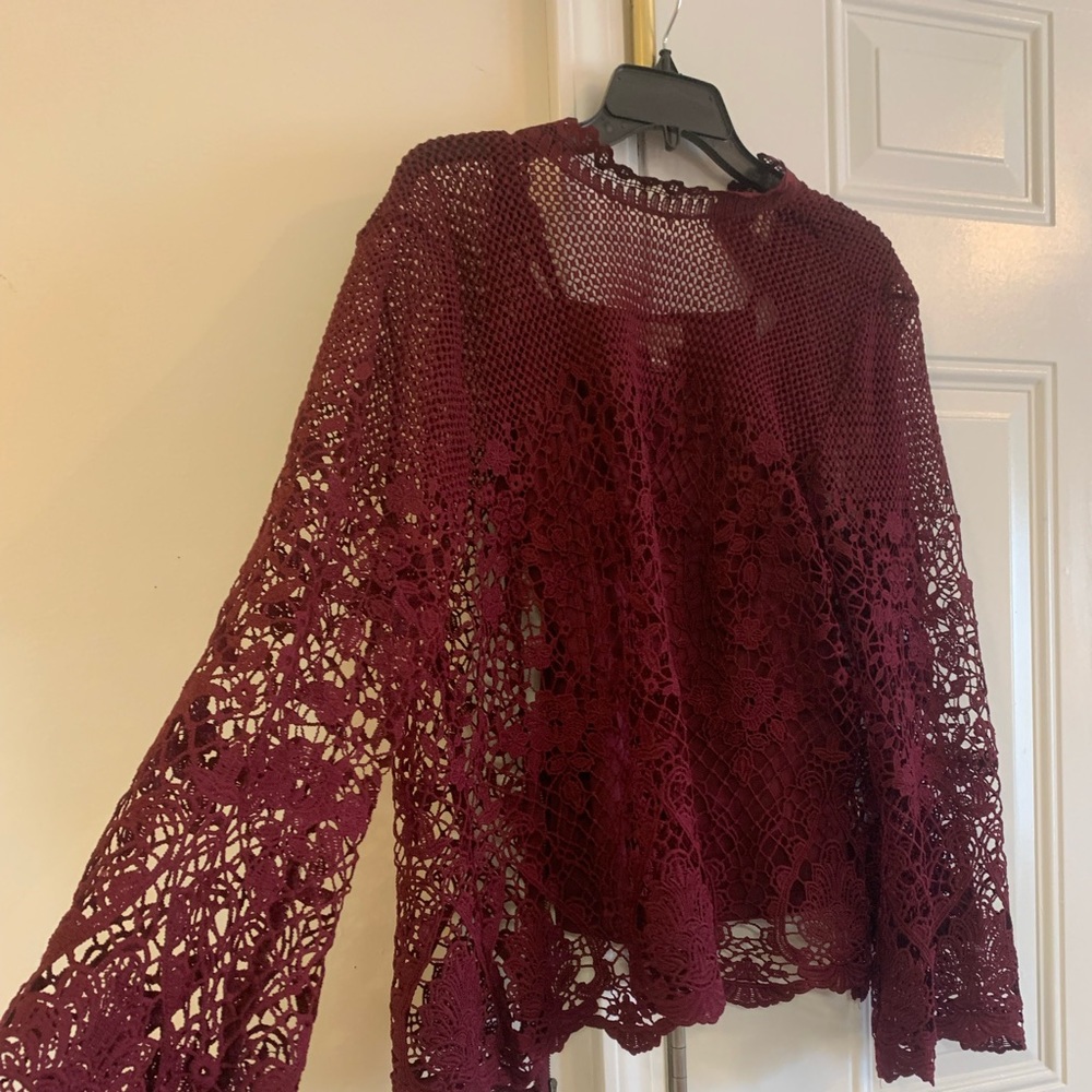Mock lace shirt